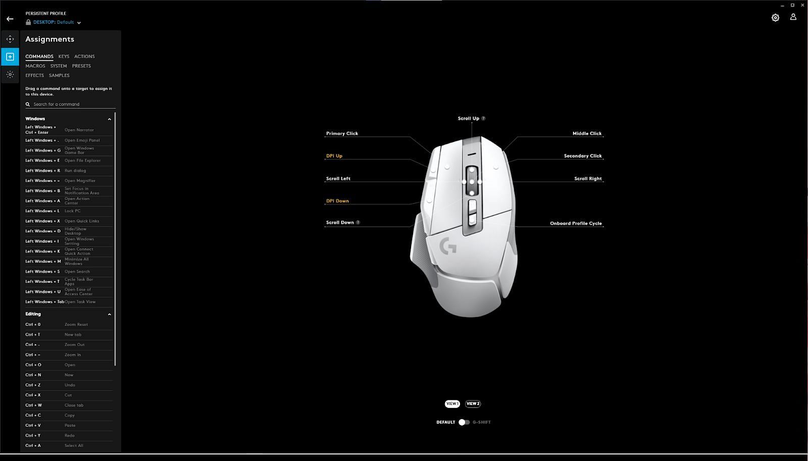 The Logitech G502 X PLUS in the G Hub software (Image via Sportskeeda)