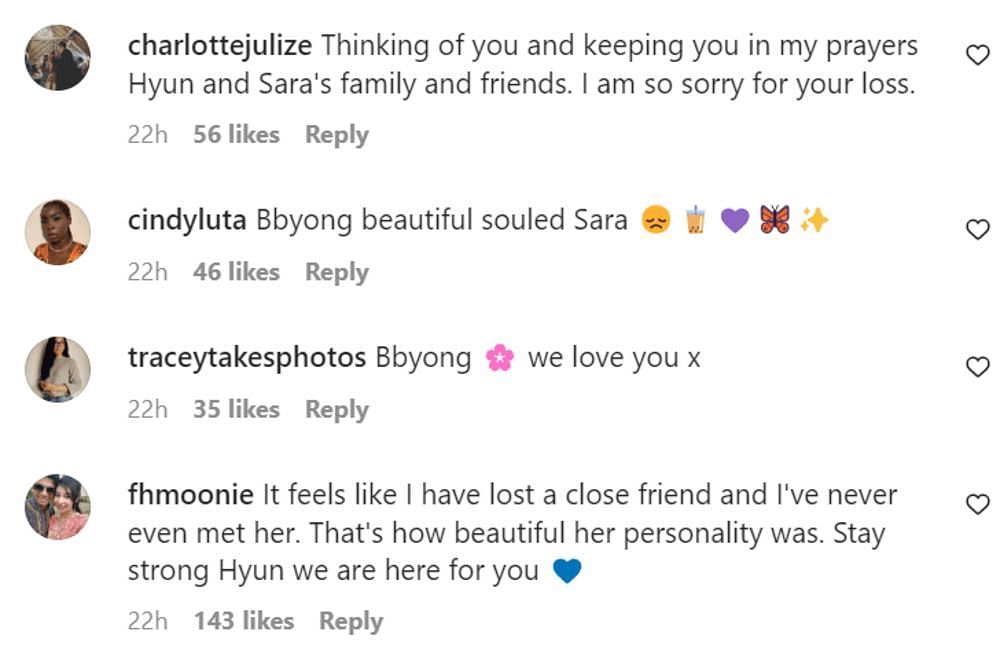 Netizens react to HojuSara&rsquo;s death (Image via hojusara/Instagram)