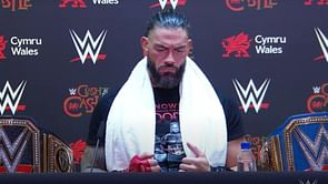 Watch: Roman Reigns shoves WWE Superstar at Crown Jewel press conference after confirmation of his next title defense