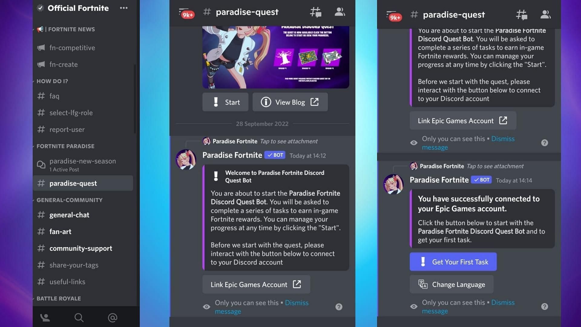 Fortnite' Paradise Discord quest challenges, rewards, and how to link your  account