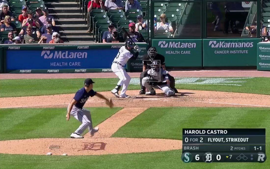 Haggerty crushes his first HR of the year to make it 10-2 : r/Mariners