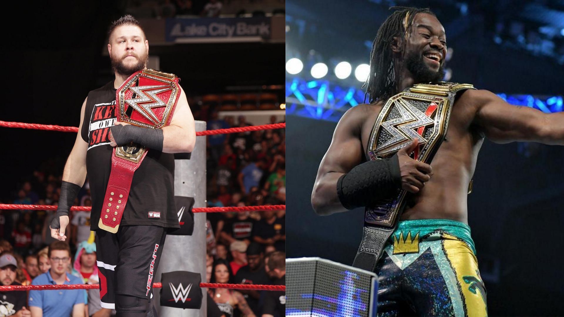 Kevin Owens (L) and Kofi Kingston (R) are former World Champions.