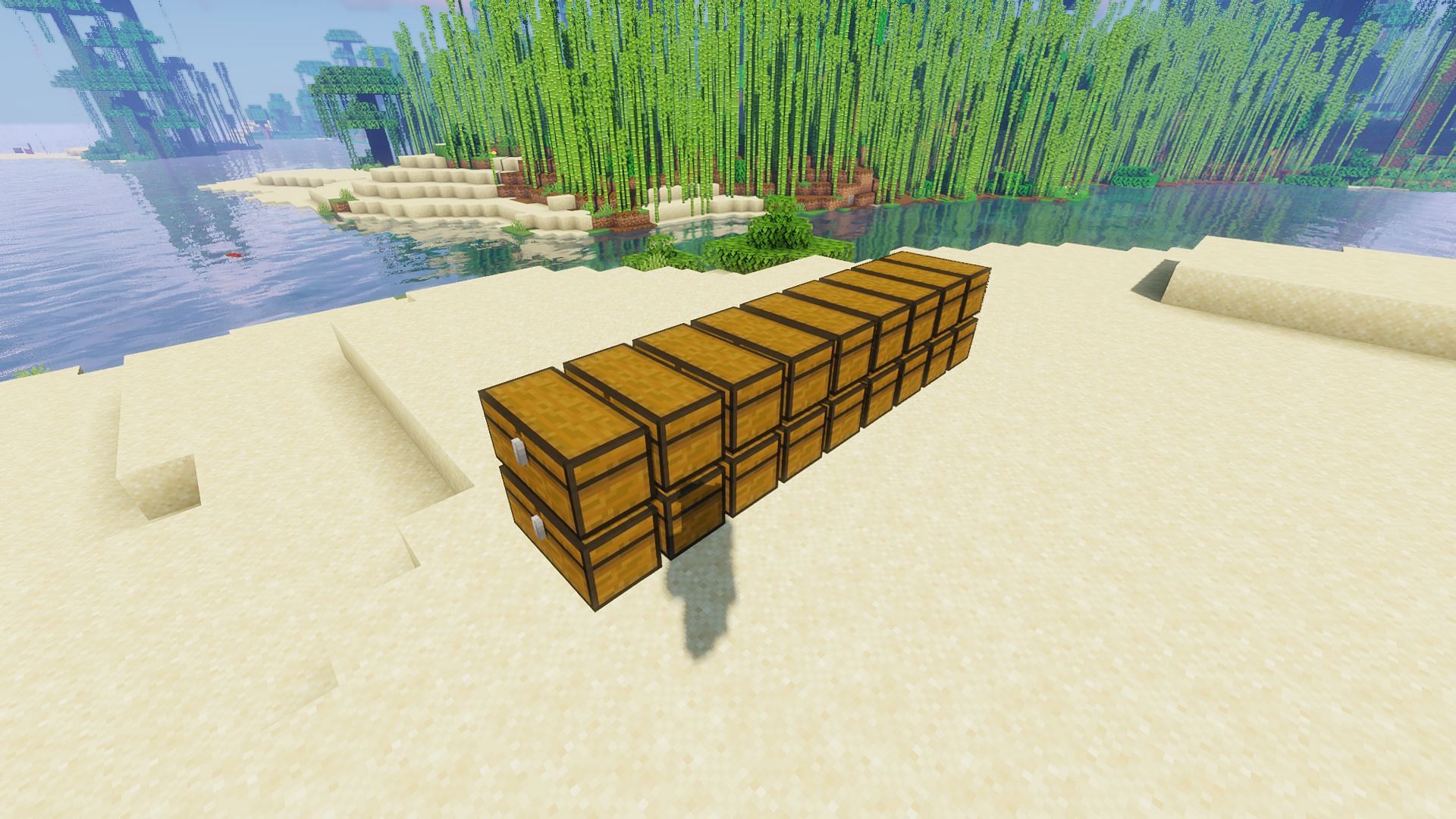 The needed chests placed down (Image via Minecraft)
