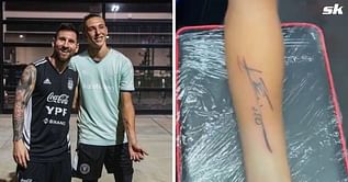 "Yesterday, I fulfilled a dream" - Inter Miami footballer gets PSG superstar Lionel Messi's autograph tattooed on his arm