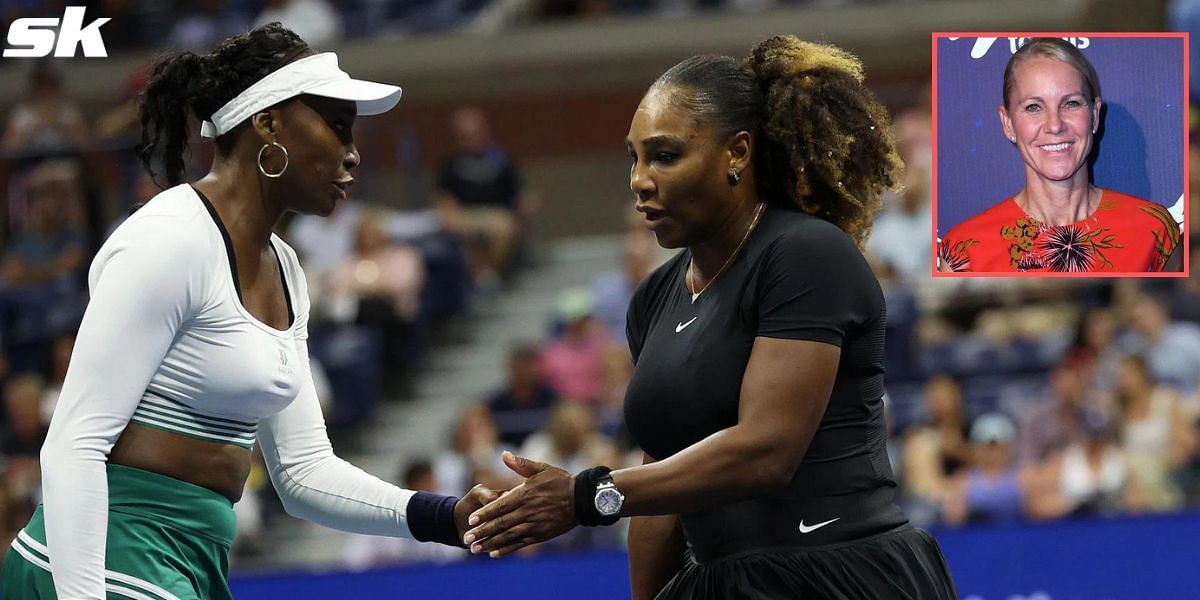 Serena Williams and Venus Williams; Rennae Stubbs (inset)