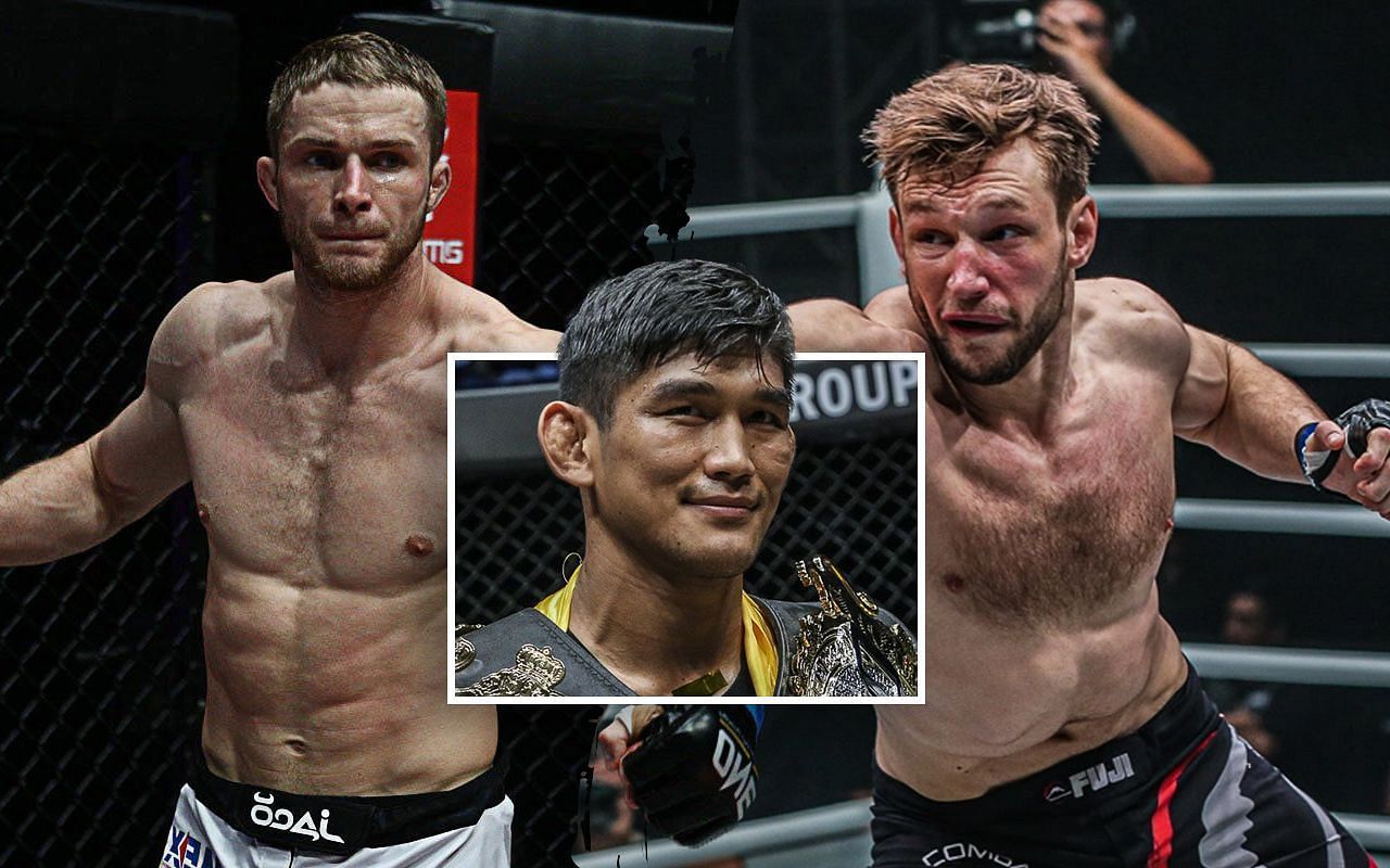 Vitaly Bigdash (left), Aung La N Sang (middle), and Reinier de Ridder (right) [Photo Credits: ONE Championship]