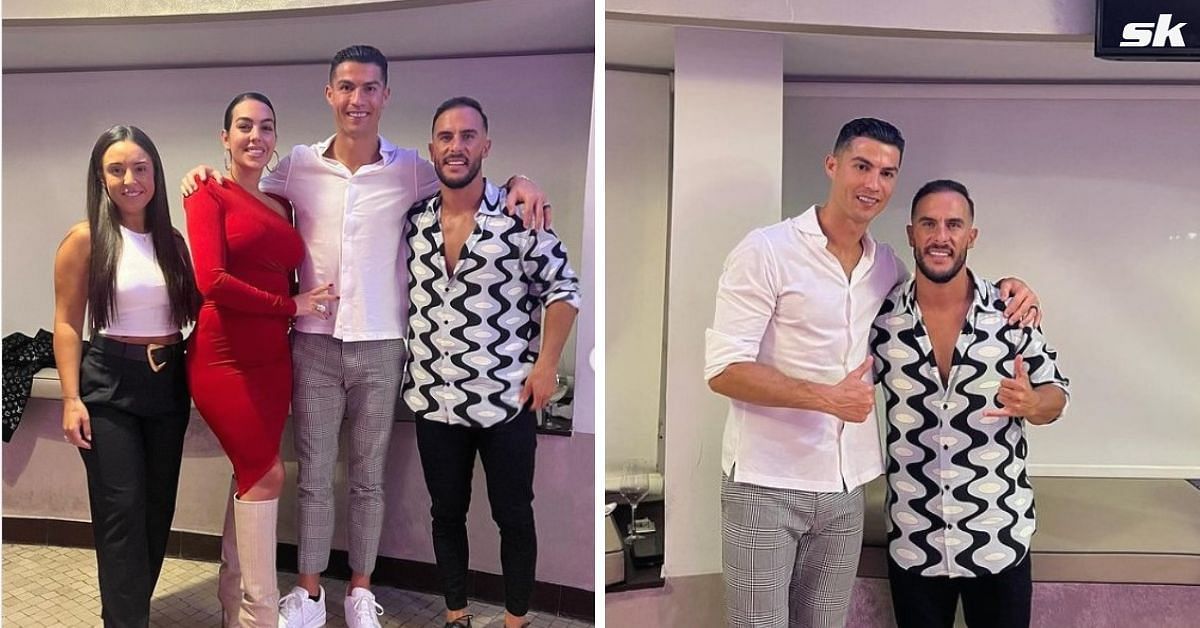 Ronaldo and Rodriguez with Portuguese singer Vaz Maia