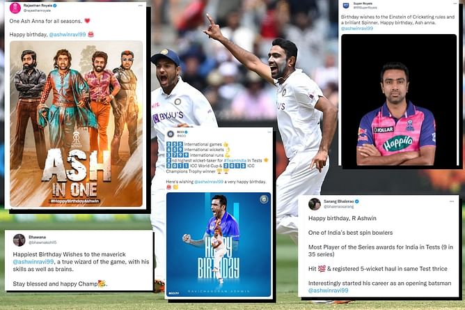 “Birthday wishes to Einstein of cricketing rules” - Twitterati wish Ravichandran Ashwin as off-spinner turns 36