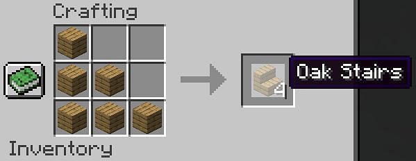 How to make Oak Stairs in Minecraft