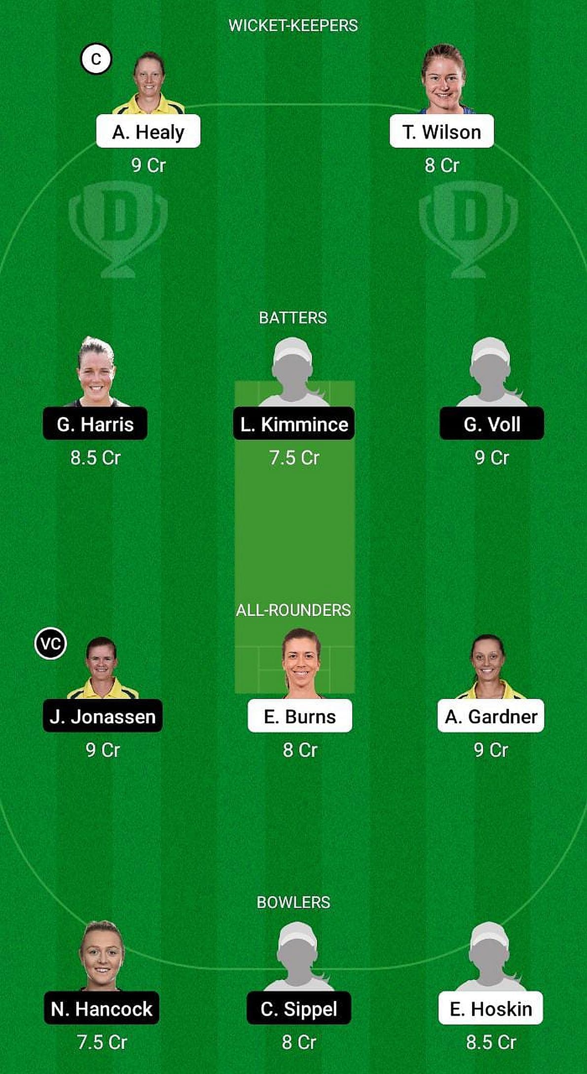 NSW-W vs QUN-W Fantasy Suggestion Team 1