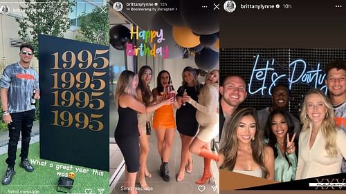 Patrick Mahomes birthday party from images posted via Instagram stories