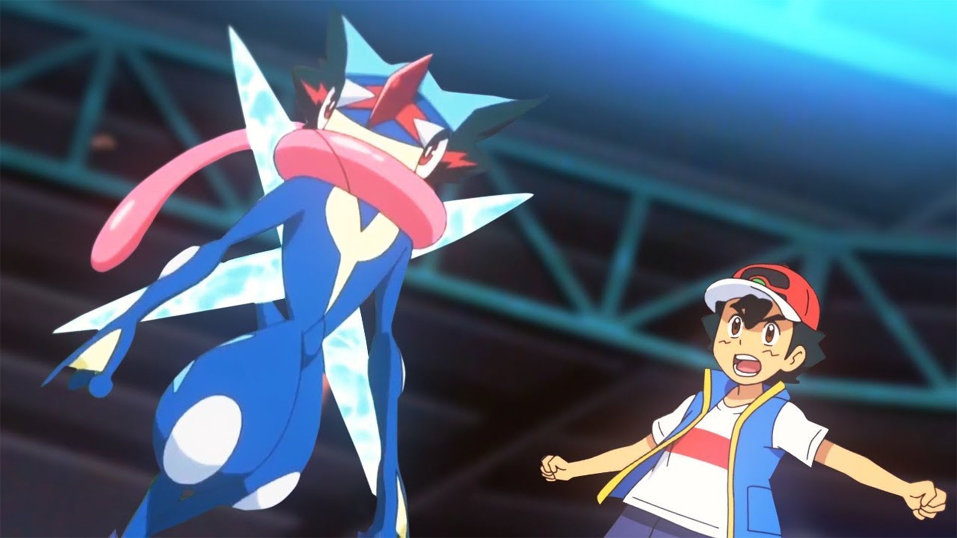 Greninja as it appears in the anime (Image via The Pokemon Company)