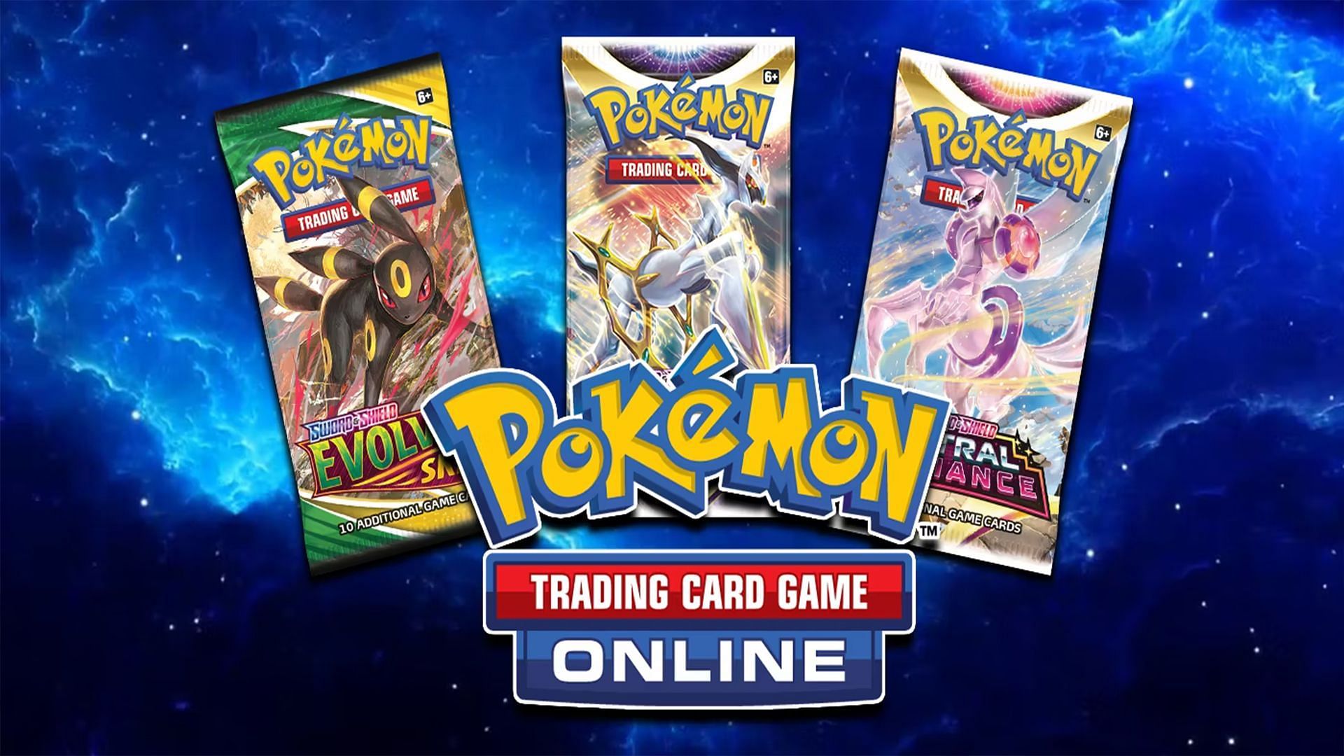 Pokemon Trading Card Game Online with three bundle card packs (Image via Niantic)