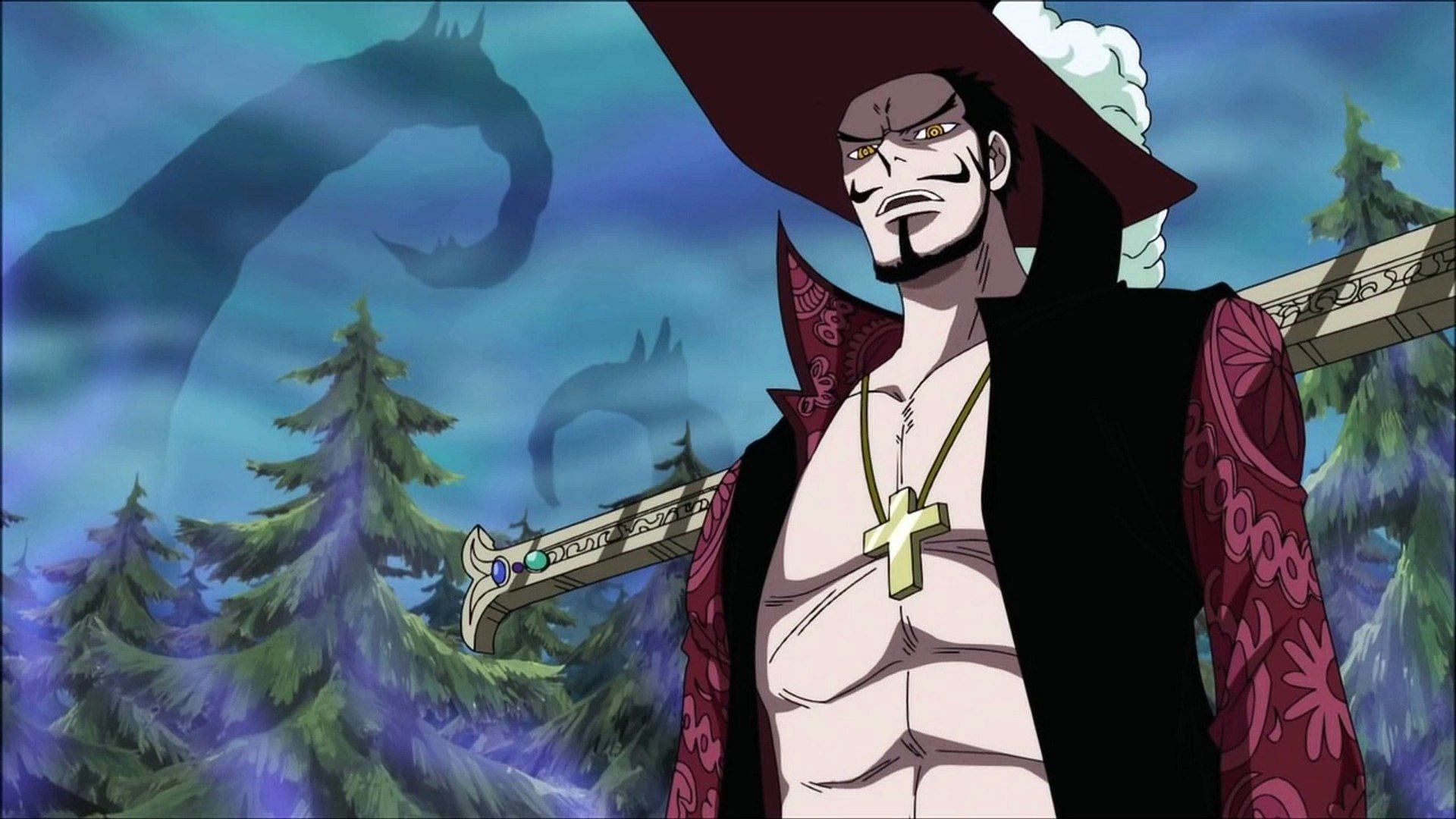 Mihawk as seen in the series&#039; anime (Image via Toei Animation)