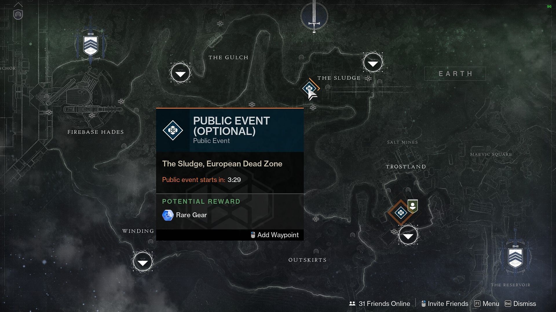 Public events on EDZ (Image via Destiny 2)