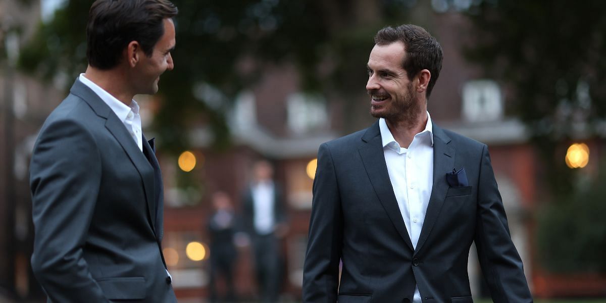 Andy Murray and Roger Federer bond in London