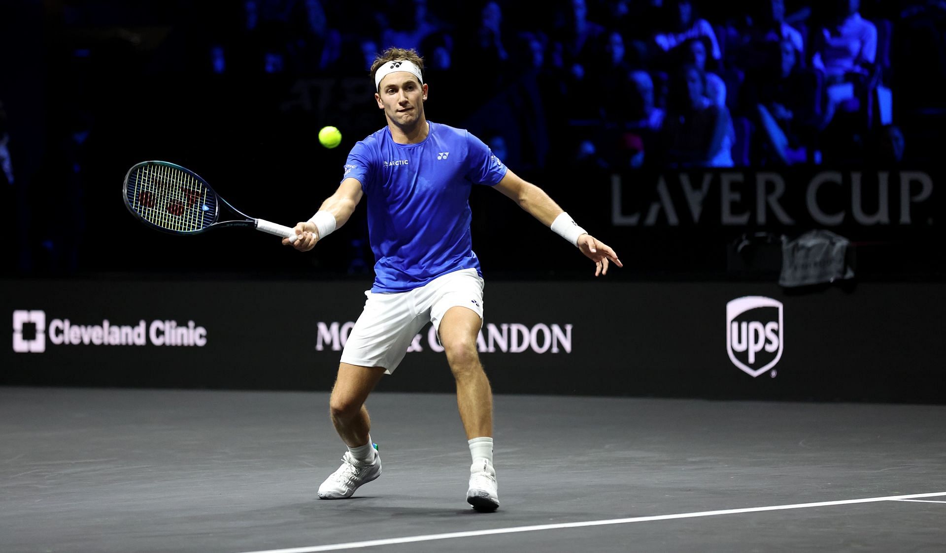 Casper Ruud in action at the Laver Cup 2022