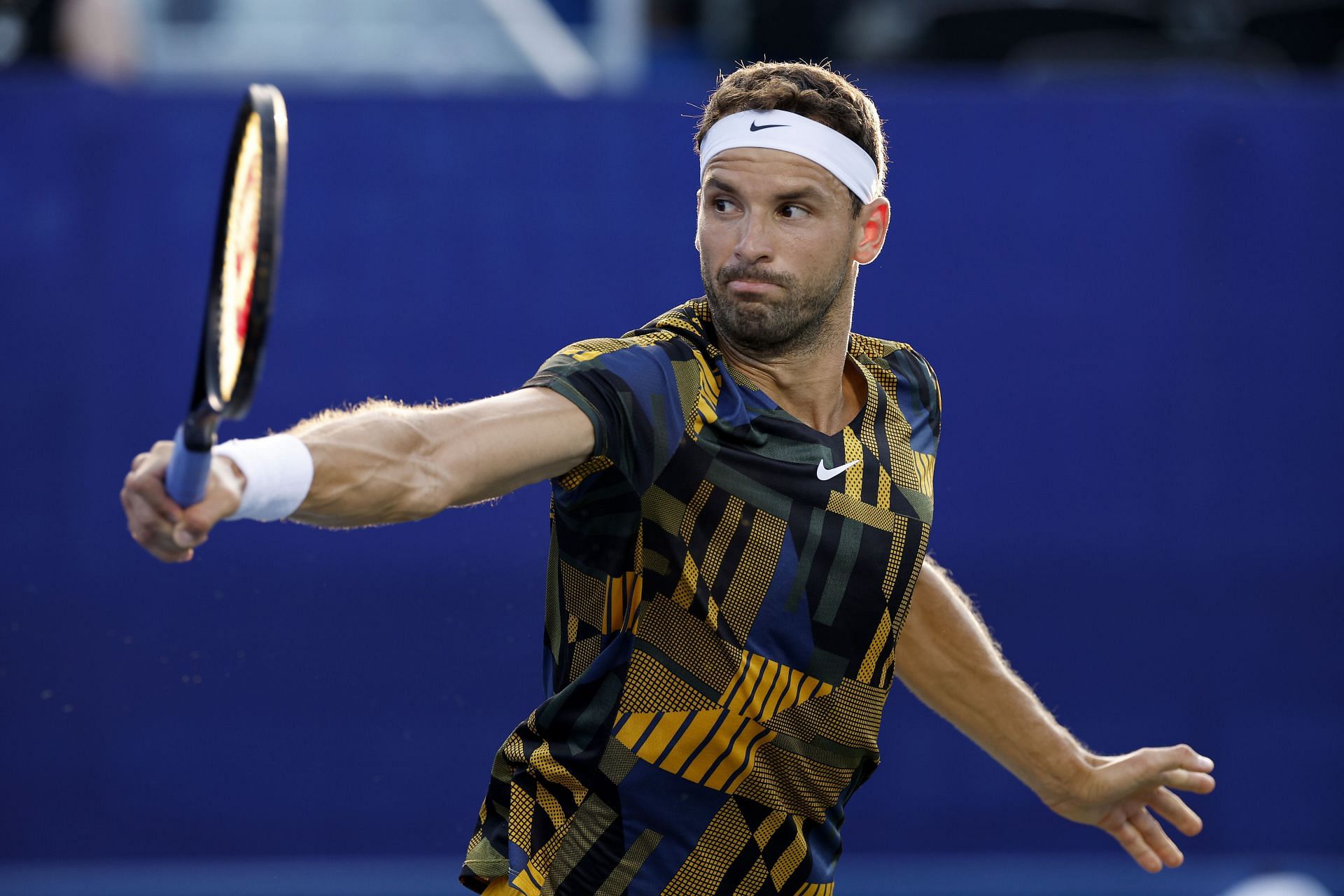 Grigor Dimitrov at the 2022 Winston-Salem Open.