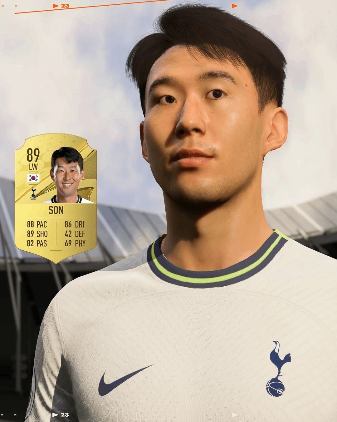 Son Heung-min&#039;s official FIFA 23 player card (Image via EA Sports FIFA)