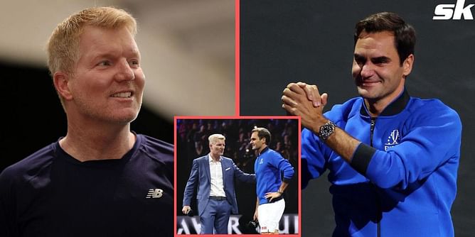 "I couldn't get involved in the emotions because my job is to go unnoticed" - Jim Courier on Roger Federer's on-court interview after his last match at 2022 Laver Cup