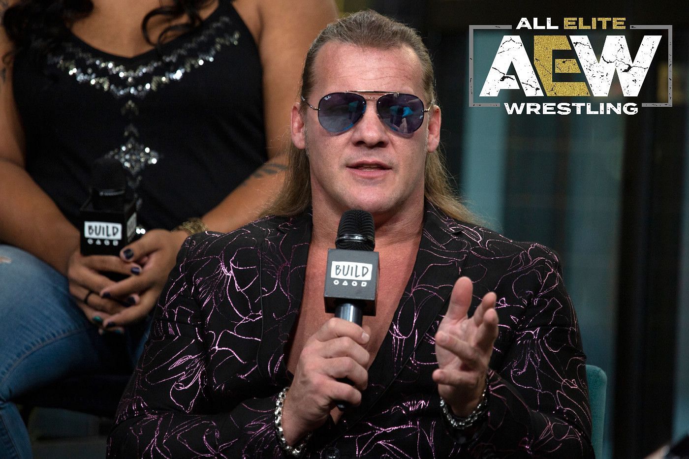 The former AEW World Champion during an interview.