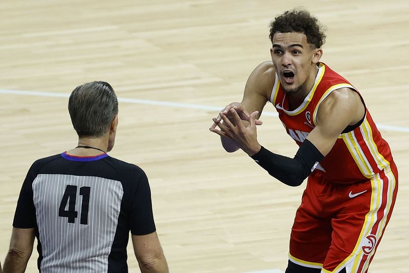 Trae Young criticizes official after technical foul