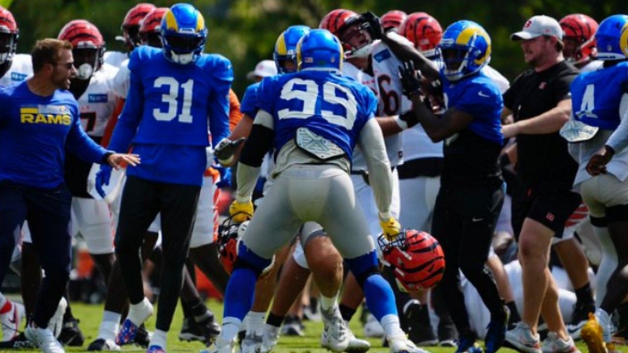 Aaron Donald started a fight in a joint practice against the Cincinnati Bengals and won