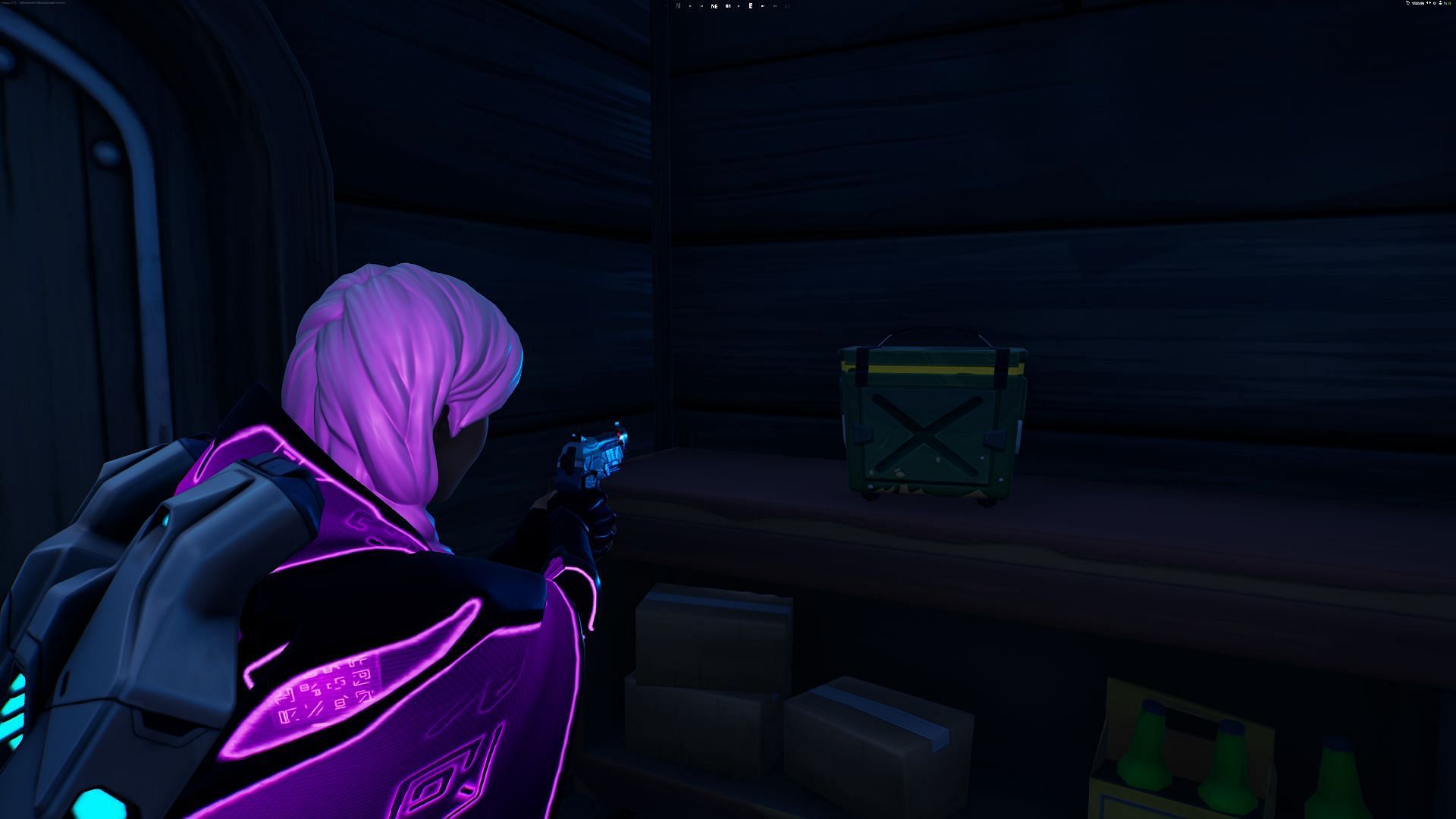 Ammo boxes can be slightly hard to spot in the dark (Image Epic Games/Fortnite)