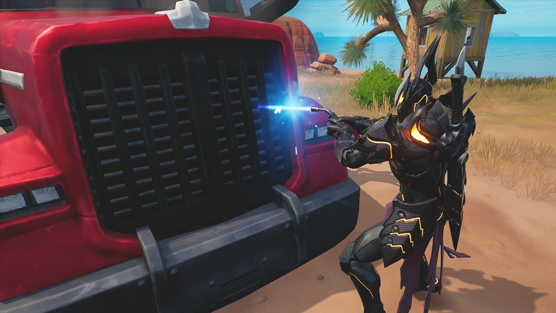 Players can use guns to inflict damage on vehicles. (Image via Youtube/Vizion)