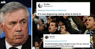 "Gumcelotti got no plan B", "Why are you so scared?" - Real Madrid fans disappointed with Carlo Ancelotti as he leaves out 2 stars from starting XI against Celtic