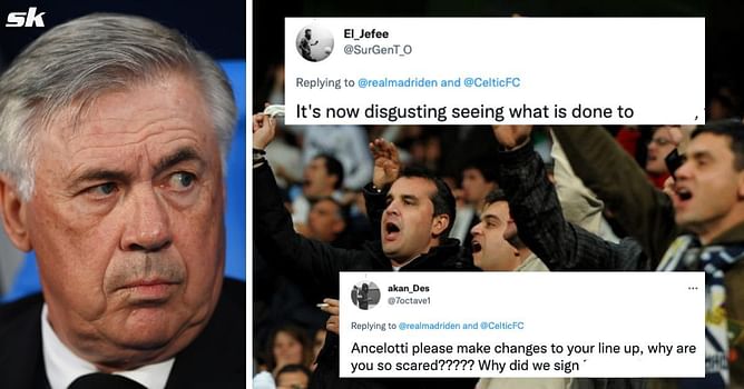 "Gumcelotti got no plan B", "Why are you so scared?" - Real Madrid fans disappointed with Carlo Ancelotti as he leaves out 2 stars from starting XI against Celtic