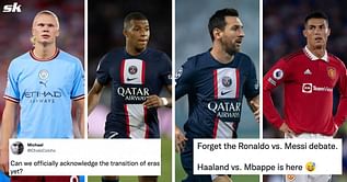 "Going to take over the sport for the next decade" - Twitter goes wild as fans believe Erling Haaland-Kylian Mbappe rivalry could eclipse Lionel Messi vs. Cristiano Ronaldo era