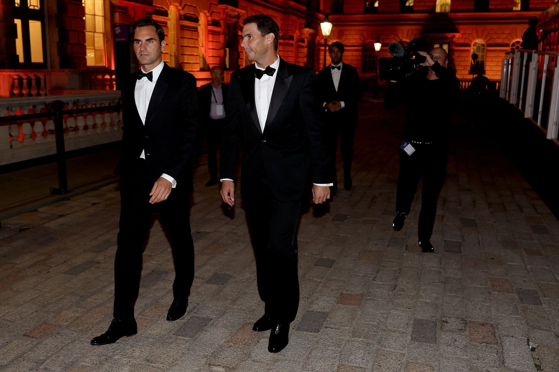 Rafael Nadal alongside Roger Federer at the Laver Cup 2022