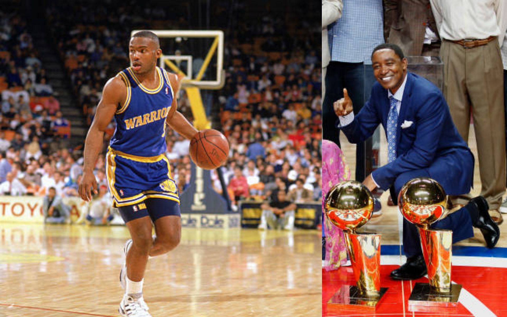 Tim Hardaway (left) and Isiah Thomas (right)