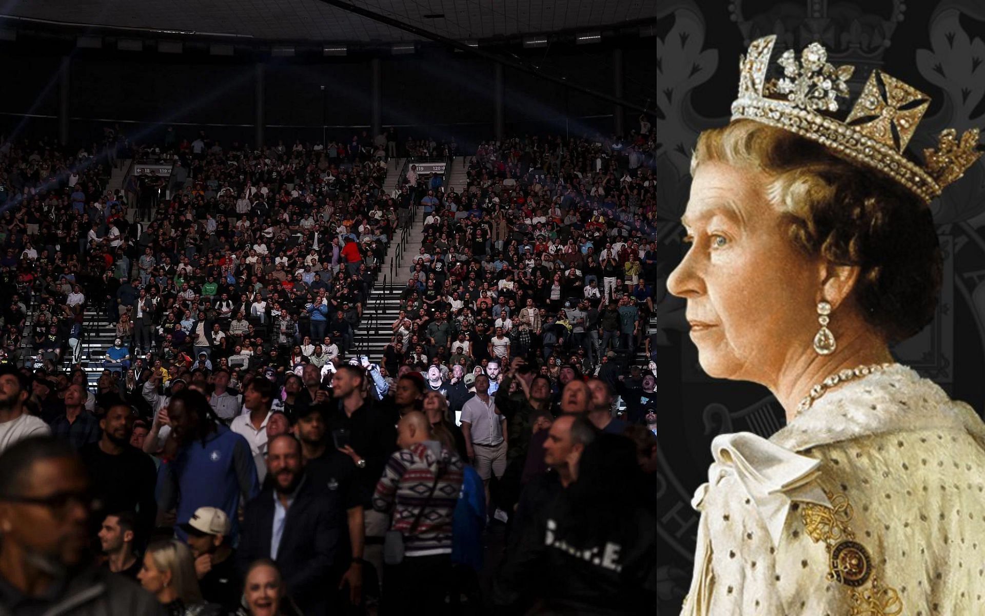 UFC fans boo a tribute to Queen Elizabeth II [Photo credit: @BBCBreaking on Twitter]