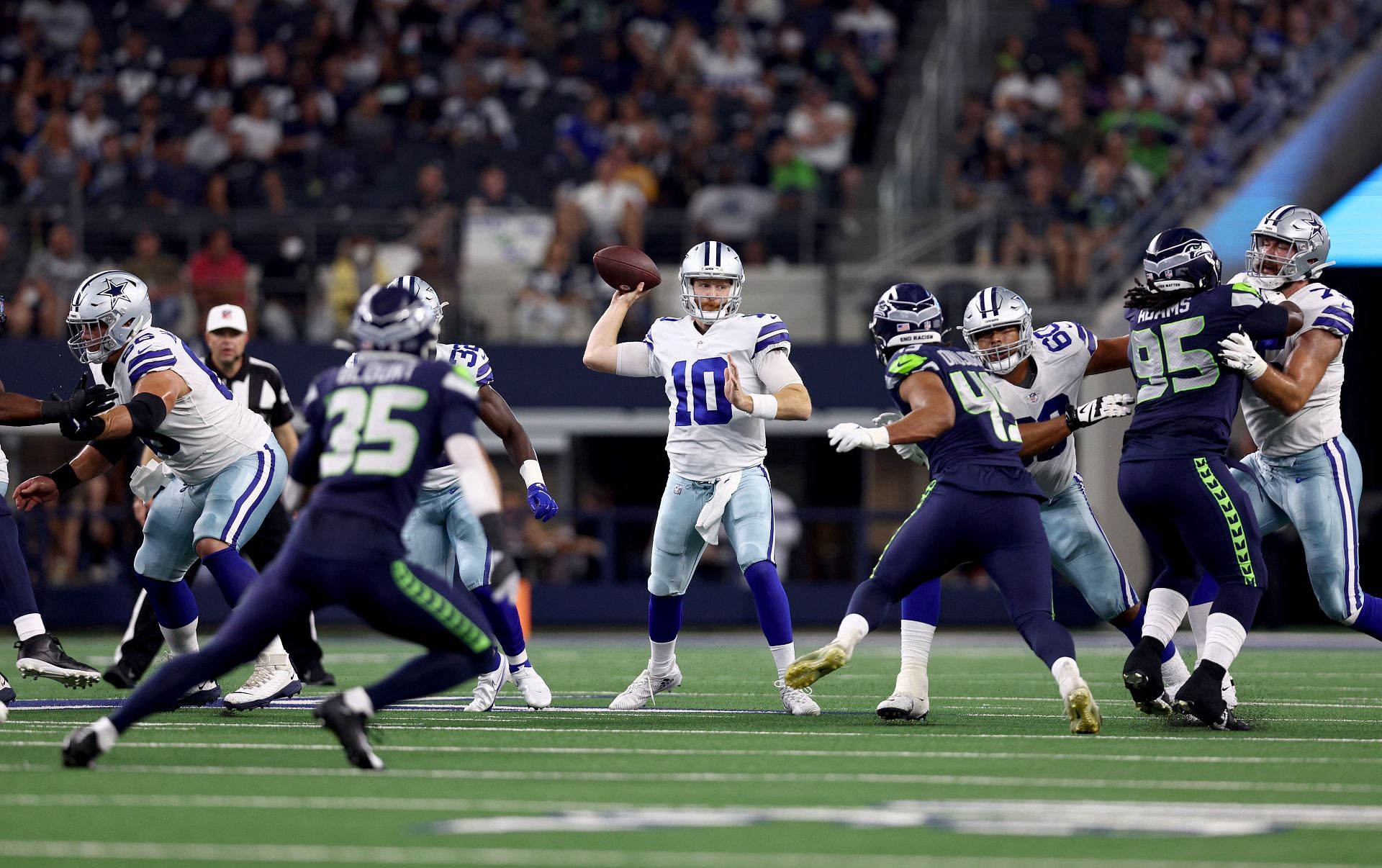 Seattle Seahawks v Dallas, Cooper Rush in action
