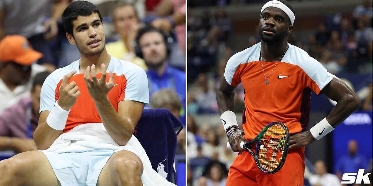 Alcaraz and Tiafoe wore matching NIke outfits during the US Open semifinal