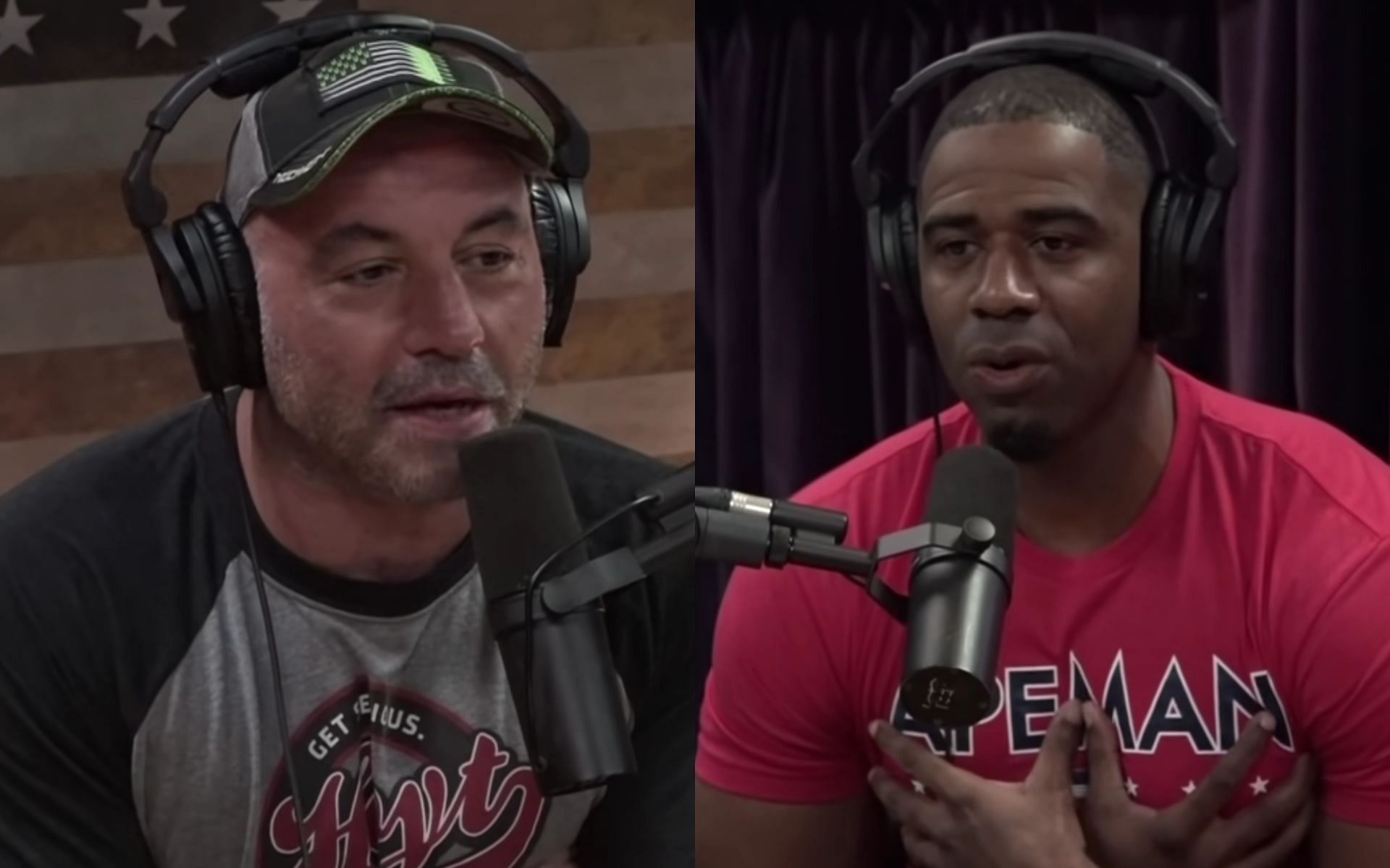 Joe Rogan (left), Will Harris (right) [Images courtesy of JRE Clips on YouTube]