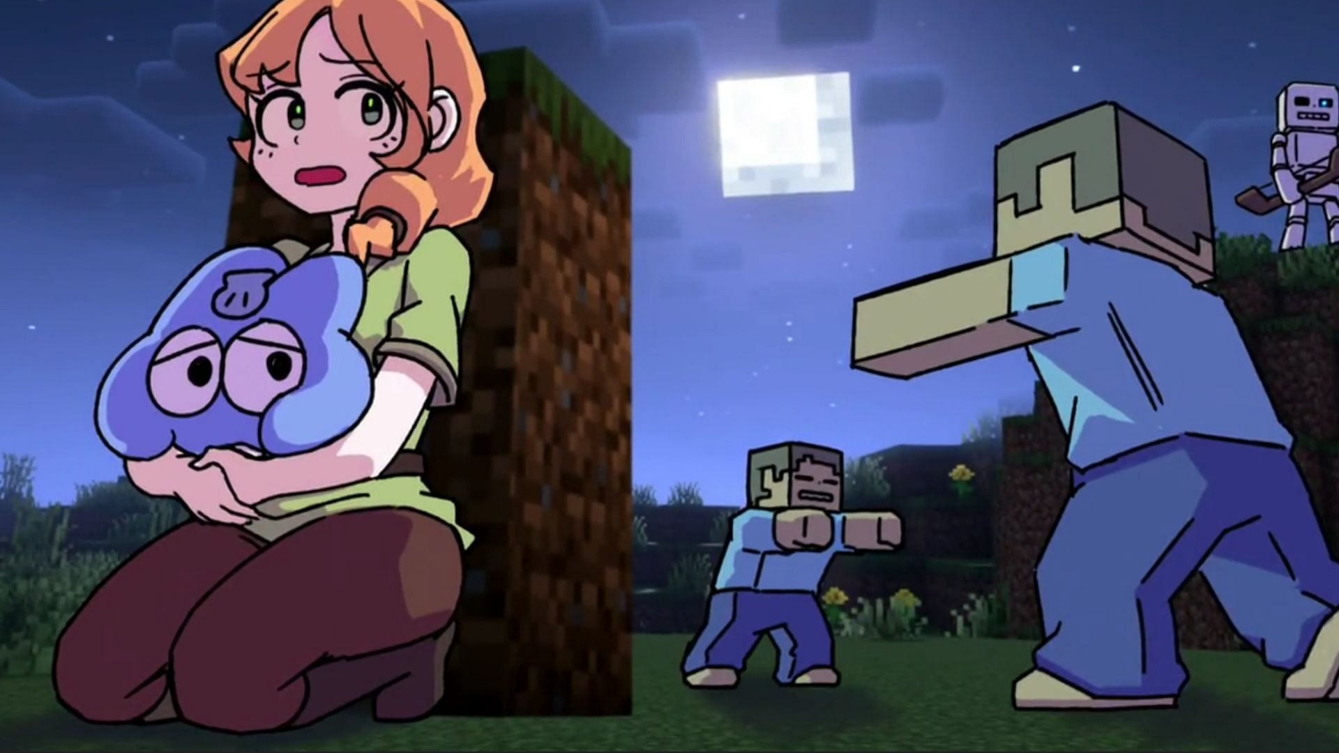 Redditor creates a brilliant Minecraft anime video (Image via Reddit / u/hongyatta)