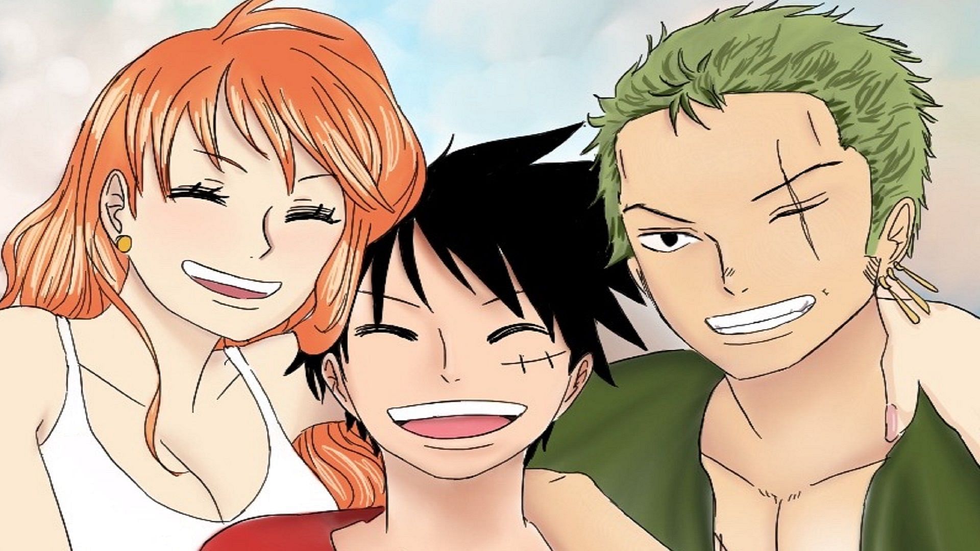 Luffy, Zoro and Nami will never be forgotten as the first three original members of the Strawhat crew (Image via Eiichiro Oda/Shueisha, One Piece)