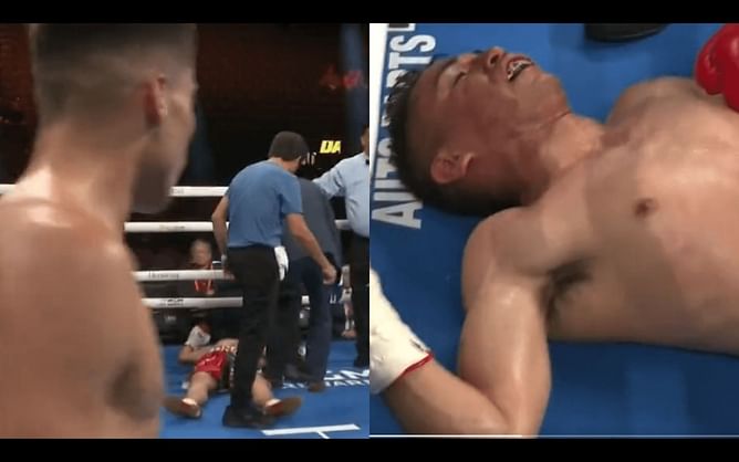 "That was nasty" - Fans react to a brutal KO in the Canelo vs. GGG 3 undercard