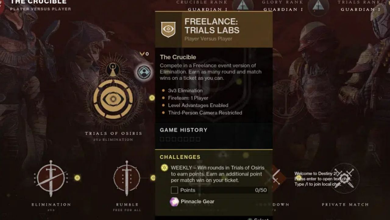 Freelance Trials of Osiris (Image via Destiny 2)