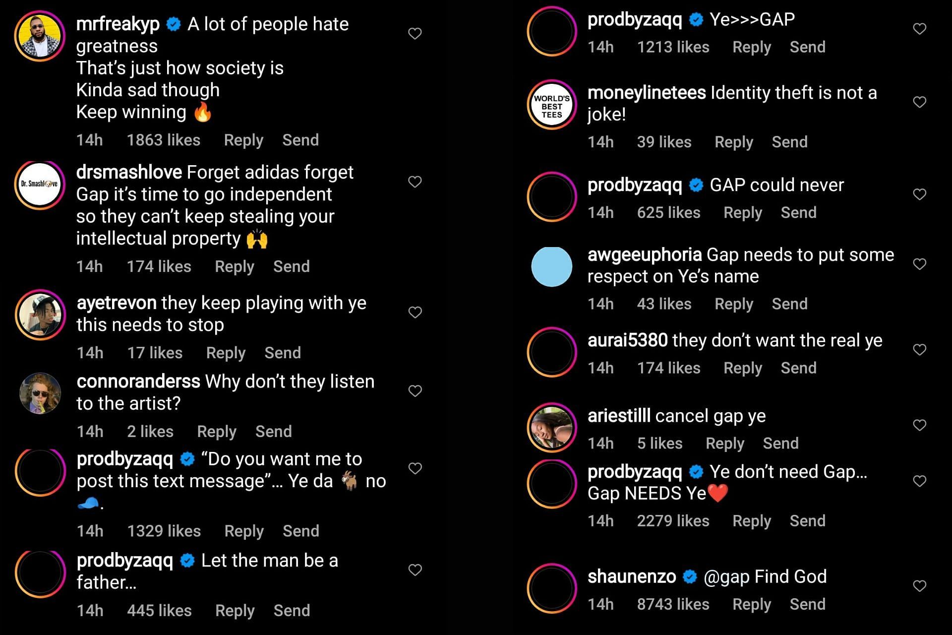 Fans reaction to Kanye West&#039;s latest quibble with Gap over a canceled photoshoot with his kids and copying of designs - In favor of Kanye (Image via Sportskeeda)