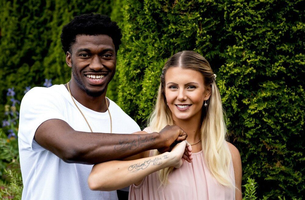 Former NFL quarterback Robert Griffin III and his wife Grete.