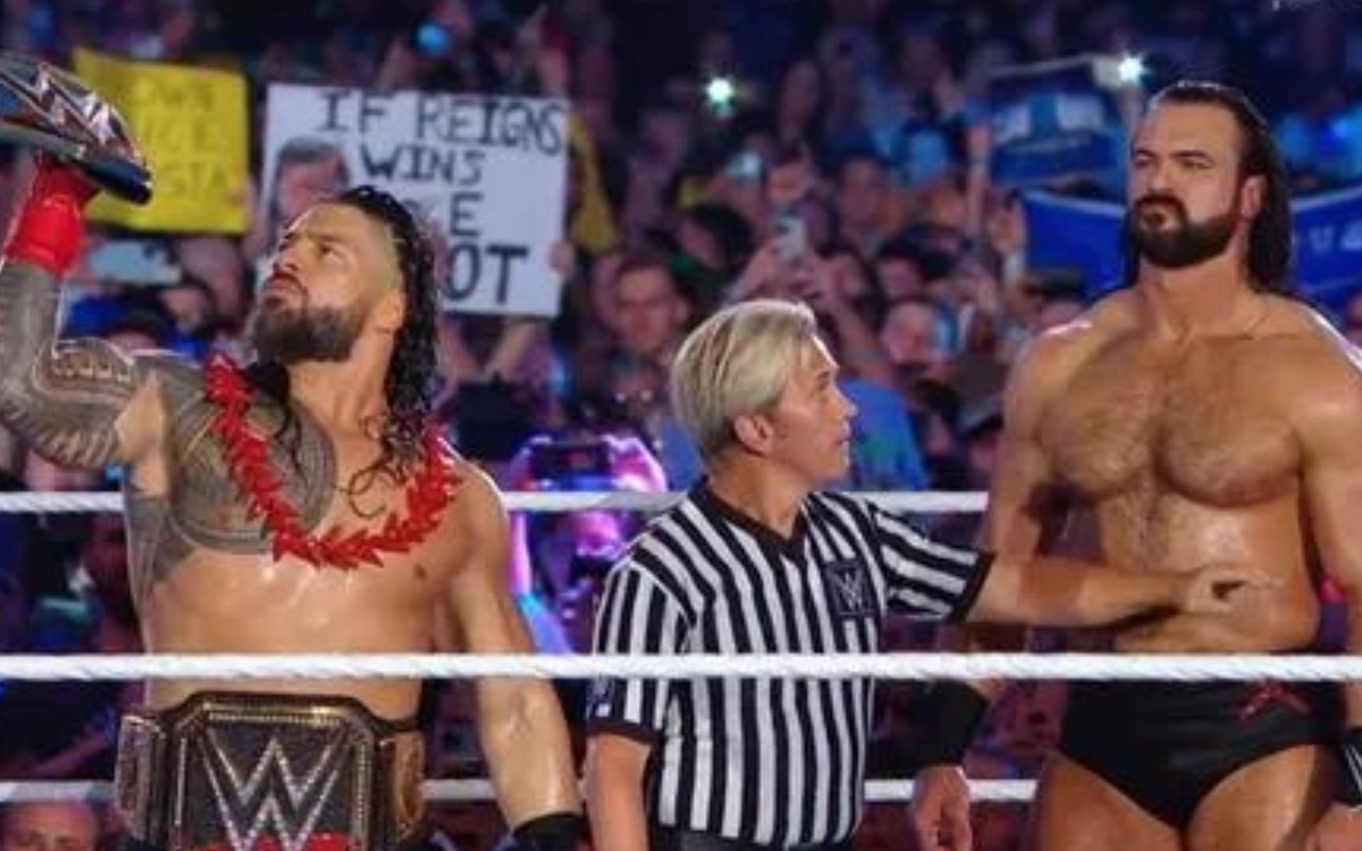 Roman Reigns and Drew McIntyre had a vicious match at the WWE premium live event