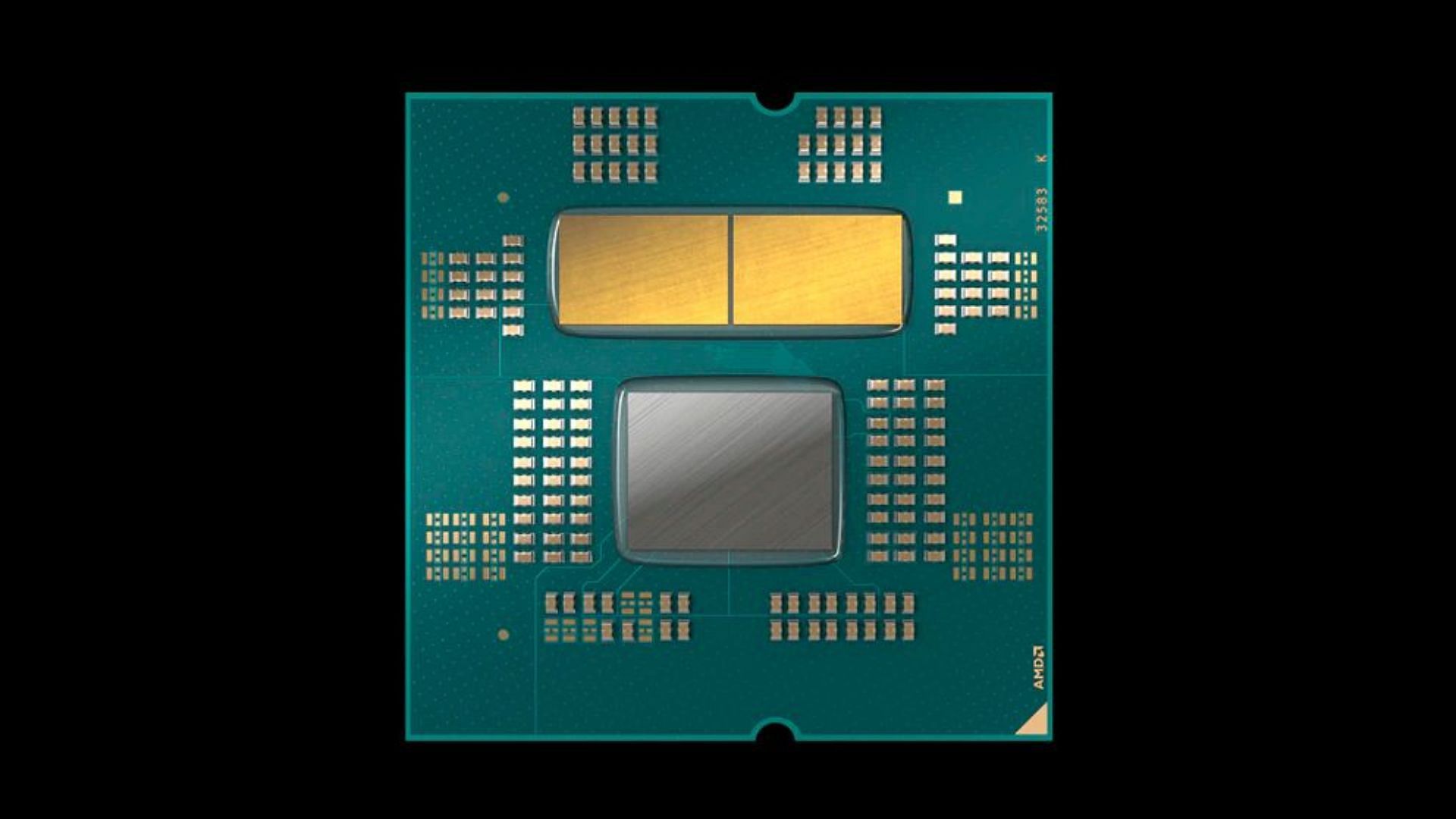 A delidded Ryzen 7000 CPU (Image via AMD)