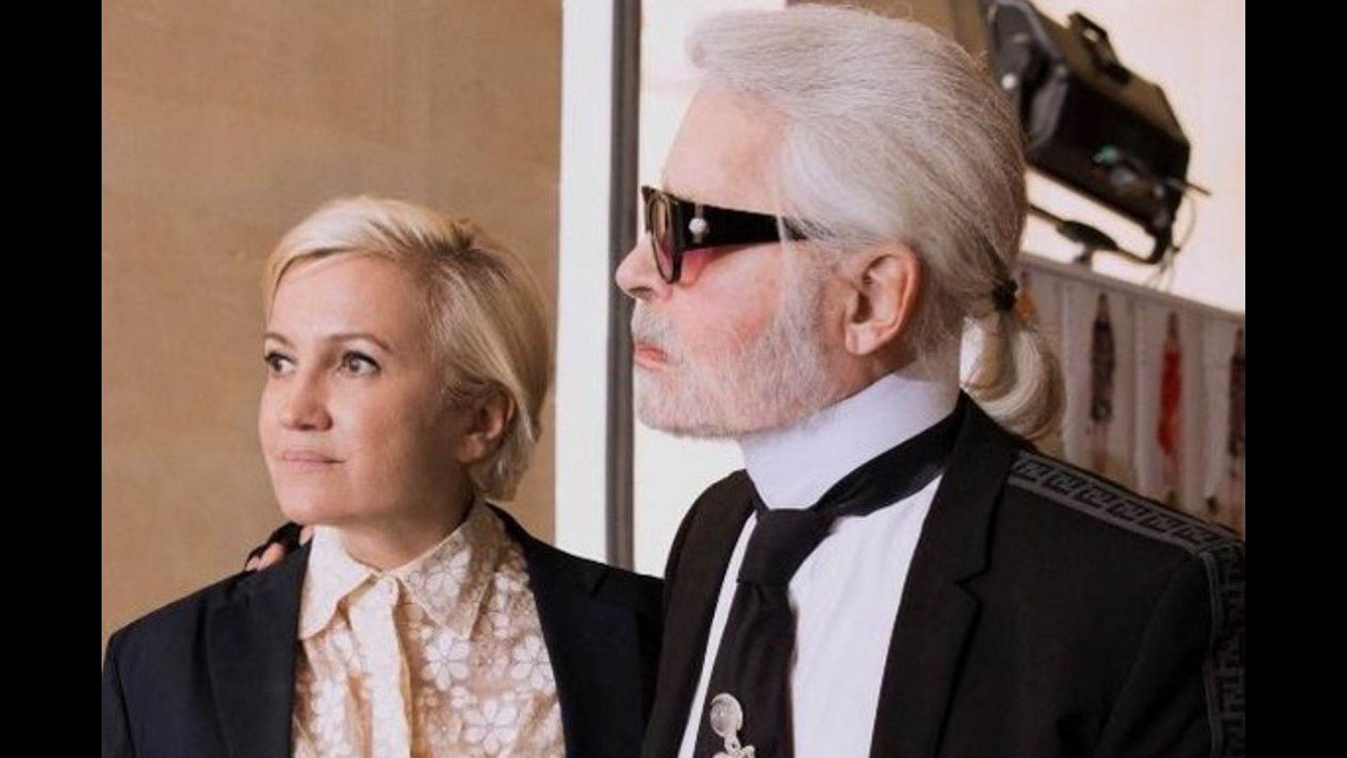 Silvia Venturini and Karl Lagerfeld (Image via @silviaventurinifendi / Instagram)