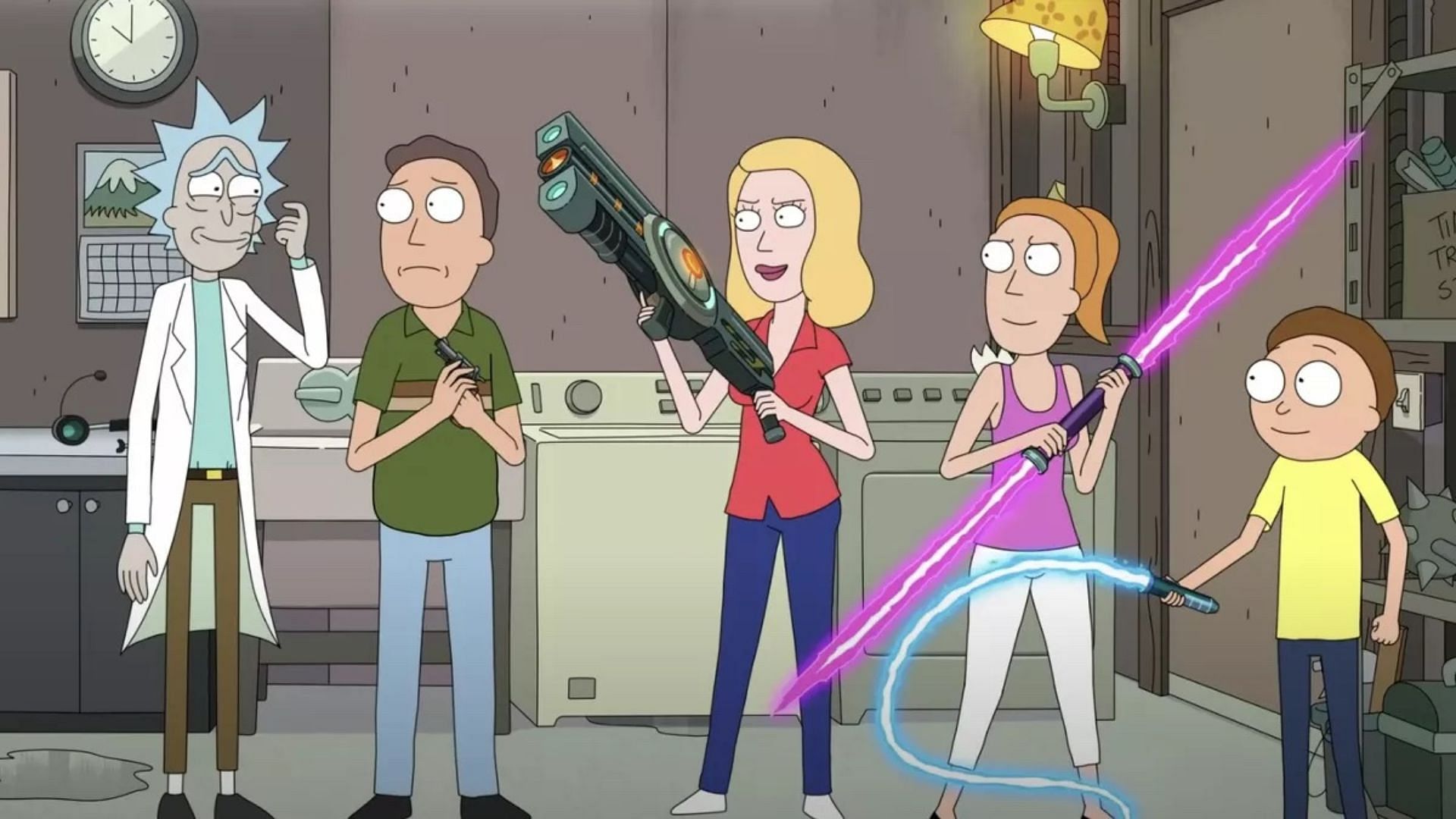 Rick and Morty boasts a style that combines 2D animation with impressive 3D CGI effects. (Image via Adult Swim)