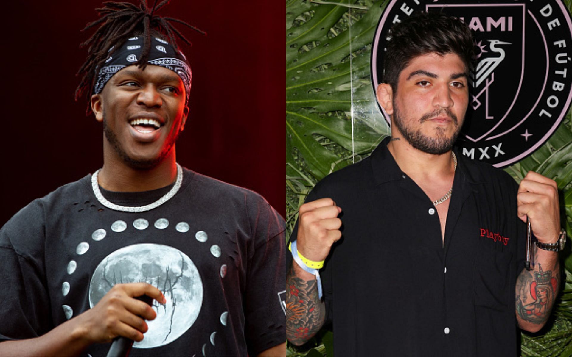 KSI (left) and Dillon Danis (right)(Images via Getty)