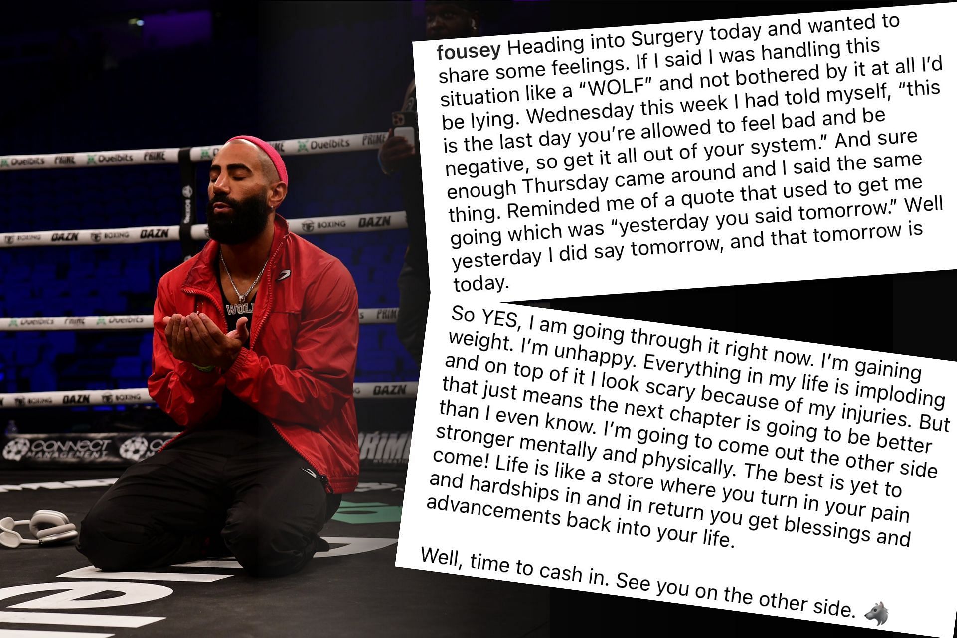 Fousey shares a heartfelt message (Image via Sportskeeda)